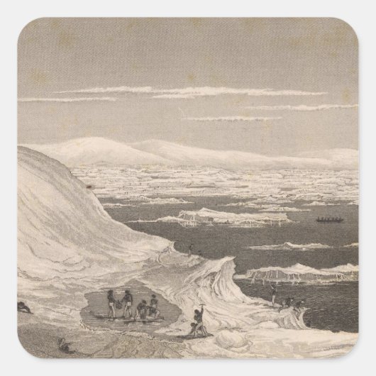 Antarctica 2 vierkante sticker (Voorkant)
