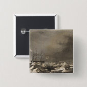 Antarctica 3 vierkante button 5,1 cm (Voorkant /achterkant)