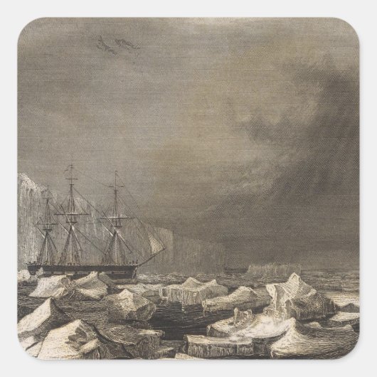 Antarctica 3 vierkante sticker (Voorkant)