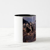 Antarctica, Adelie pinguïnkuikens Tweekleurige Koffiemok (Center)