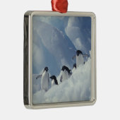 Antarctica. Adelie pinguins Metalen Ornament (Rechts)
