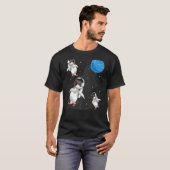 Antarctica Animal Space Travel Astronomy Penguin A T-shirt (Voorkant volledig)
