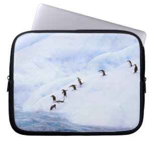 Antarctica, Antarctisch Schiereiland. Kuifpinguïn Laptop Sleeve