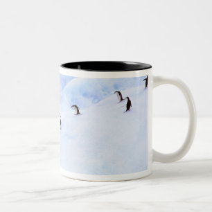 Antarctica, Antarctisch Schiereiland. Kuifpinguïn Tweekleurige Koffiemok