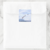 Antarctica, Antarctisch Schiereiland. Kuifpinguïn Vierkante Sticker (Tas)
