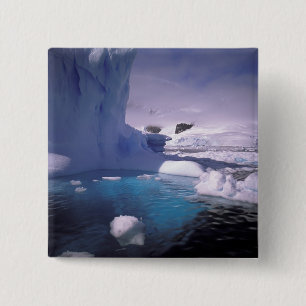 Antarctica. Antarctische ijslandschappen 2 Vierkante Button 5,1 Cm