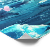 Antarctica Aurora Borealis Panoramisch Poster (Hoek)