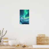 Antarctica Aurora Borealis Panoramisch Poster (Keuken)
