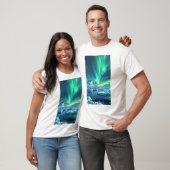 Antarctica Aurora Borealis Real Panoramic Horizont T-shirt (Unisex)