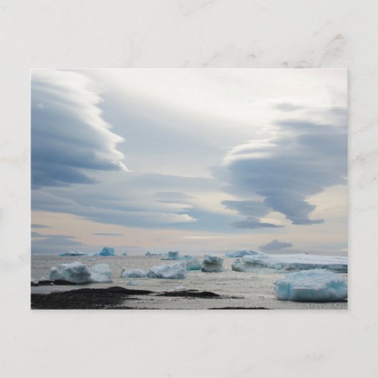 Antarctica. Bruin Bluff. Lenticulaire wolken Briefkaart (Voorkant)