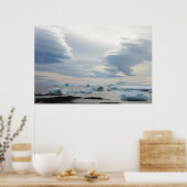 Antarctica. Bruin Bluff. Lenticulaire wolken Poster (Keuken)