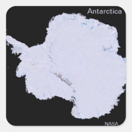 Antarctica door NASA-satelliet Vierkante Sticker