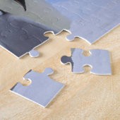 Antarctica. Emperor penguins & chick Legpuzzel (Zijkant)