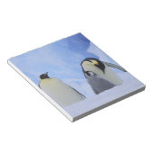 Antarctica. Emperor penguins & chick Notitieblok (Schuin)