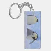 Antarctica. Emperor penguins & chick Sleutelhanger (Voorkant Links)