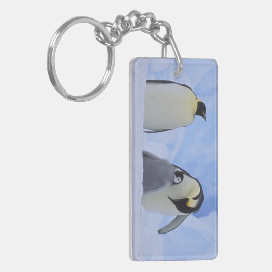 Antarctica. Emperor penguins & chick Sleutelhanger (Voorkant Links)