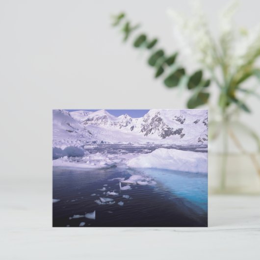 Antarctica. Expedition through icescape Briefkaart (Staand voorkant)