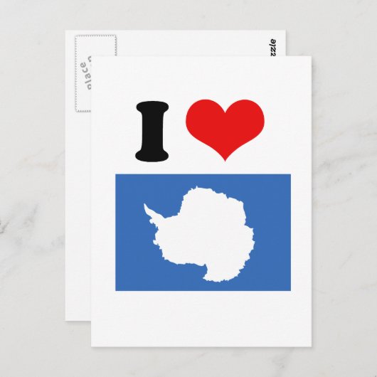 Antarctica Flag Briefkaart (Voorkant / Achterkant)