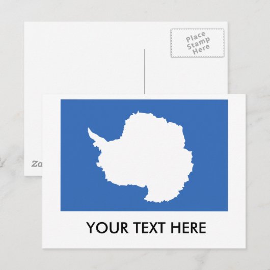Antarctica Flag Briefkaart (Voorkant / Achterkant)