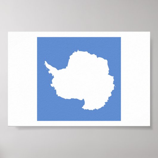Antarctica Flag Emblem Poster (Voorkant)