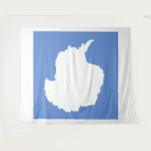 Antarctica Flag Emblem Wandkleed (Voorkant (horizontaal))