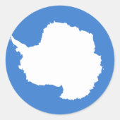 Antarctica Flag Ronde Sticker (Voorkant)