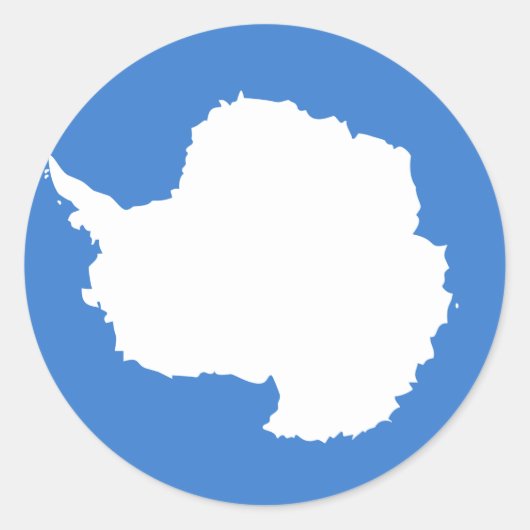 Antarctica Flag Ronde Sticker (Voorkant)