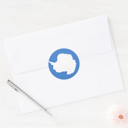 Antarctica Flag Ronde Sticker (Envelop)