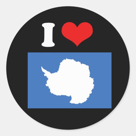 Antarctica Flag Ronde Sticker (Voorkant)