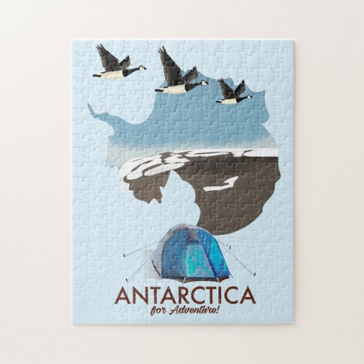 Antarctica For Adventure Travel poster map. Legpuzzel (Verticaal)
