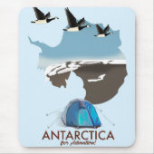 Antarctica For Adventure Travel poster map. Muismat (Voorkant)
