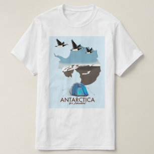 Antarctica For Adventure Travel poster map. T-shirt