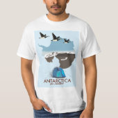 Antarctica For Adventure Travel poster map. T-shirt (Voorkant)