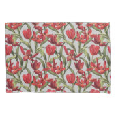 Antarctica Grey background with Red Tulips Kussensloop (Voorkant)