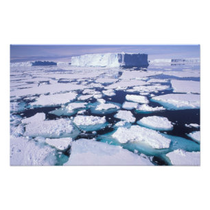 Antarctica, Ijsstroming. Foto Afdruk