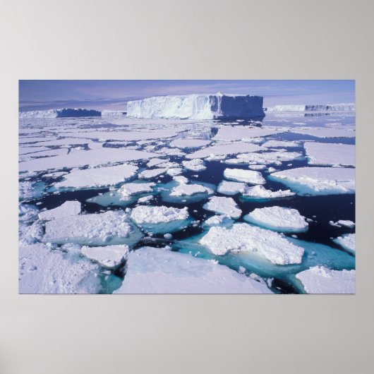 Antarctica, Ijsstroming. Poster (Voorkant)