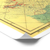 "Antarctica: kaart van 1932 Zuidpoolgebieden ... Poster (Hoek)