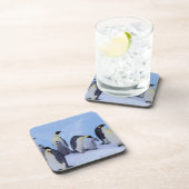 Antarctica, keizerspinguïns bier onderzetter (Rechterzijde)