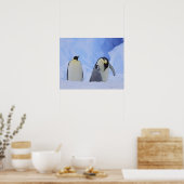 Antarctica. Keizerspinguïns en jong Poster (Keuken)