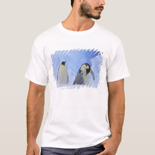 Antarctica. Keizerspinguïns en jong T-shirt