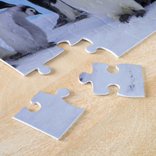 Antarctica, keizerspinguïns legpuzzel (Zijkant)