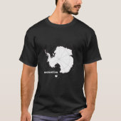 Antarctica: lengte- en breedtegraad t-shirt (Voorkant)