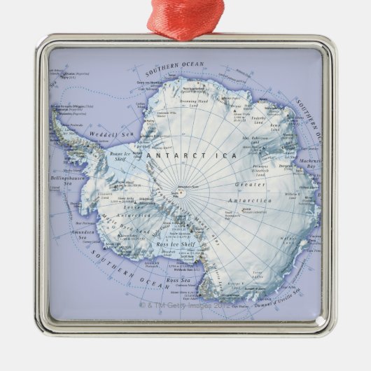 Antarctica Metalen Ornament (Voorkant)