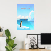 Antarctica Minmale Reisposter Poster (Thuiskantoor)