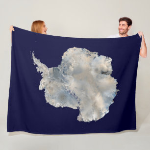 Antarctica (NASA Blue Marble-beeldmateriaal) Fleece Deken