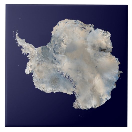 Antarctica (NASA Blue Marble-beeldmateriaal) Tegeltje (Voorkant)