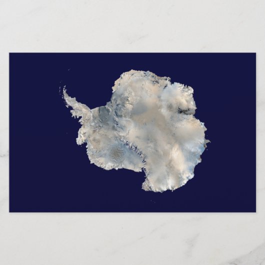 Antarctica (NASA Blue Marble Imagery) Briefpapier (Voorkant)
