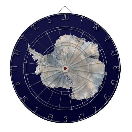 Antarctica (NASA Blue Marble Imagery) Dartbord (Voorkant)