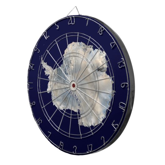 Antarctica (NASA Blue Marble Imagery) Dartbord (Voorkant Rechts)
