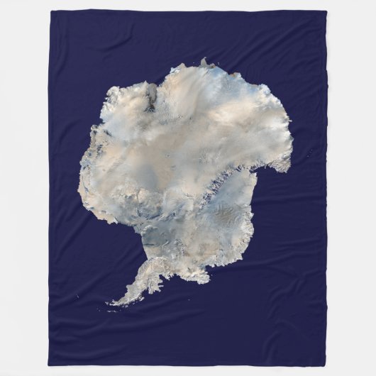 Antarctica (NASA Blue Marble Imagery) Fleece Deken (Voorkant)